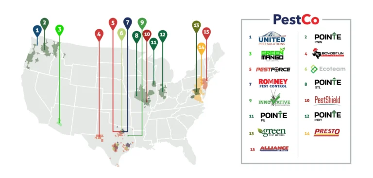 PestCo Family of companies map