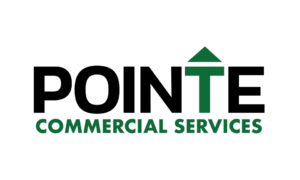 A transparent background Pointe Commercial logo